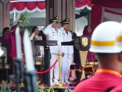 Wabup Risma Ardhi Chandra Pimpin Penurunan Bendera Merah Putih di Pati