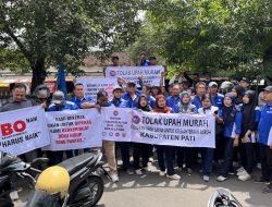 Serikat Pekerja Geruduk Disnaker Pati, Tolak Upah Murah