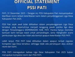 PSSI Pati Tegaskan Tidak Terlibat dalam Penyelenggaraan Liga Desa 2025