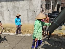 Tergerak Hati, Warga Tambakromo Cor Jalan Desa Sepanjang 100 Meter