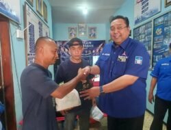 Peringati HUT ke-25, Demokrat Pati Gelar Donor Darah dan Bagikan Sembako